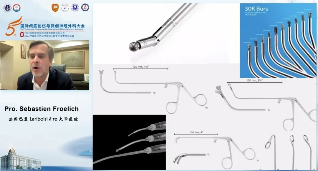 Froelich教授在演讲中交流的部分神经内镜器械
