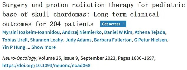 为什么脊索瘤治疗要手术联合质子治疗——国际多项研究报告