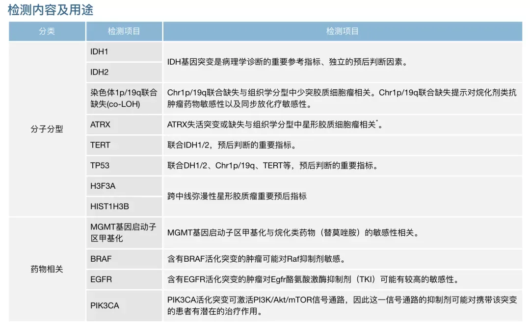 胶质瘤常用检测分子及意义总结